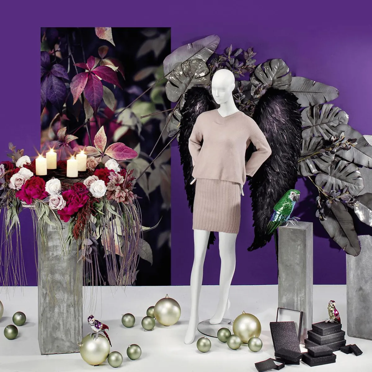 Ailes D'ange es En Plumes, Long. 120 Cm-DecoWoerner Outlet