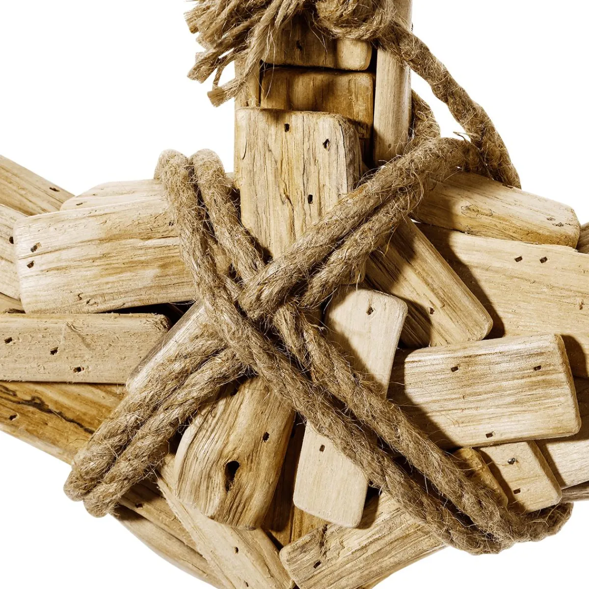 Ancre De Décoration Maritime Rustique, 53 Cm De Long En Bois-DecoWoerner Outlet