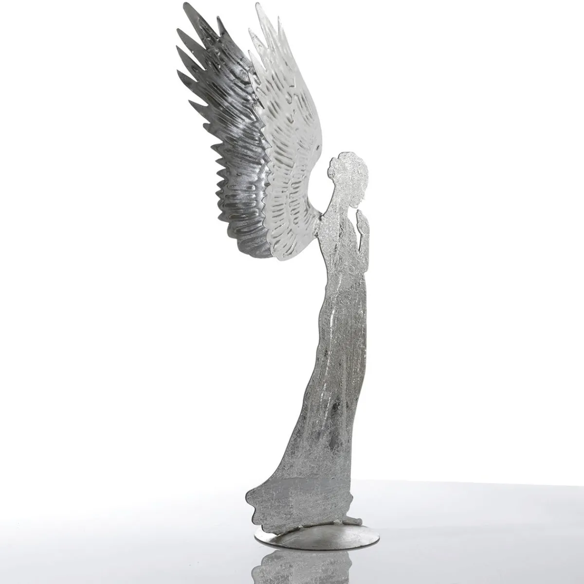 Ange En Métal Décoratif Aspect Feuille D', 54 Cm-DecoWoerner New