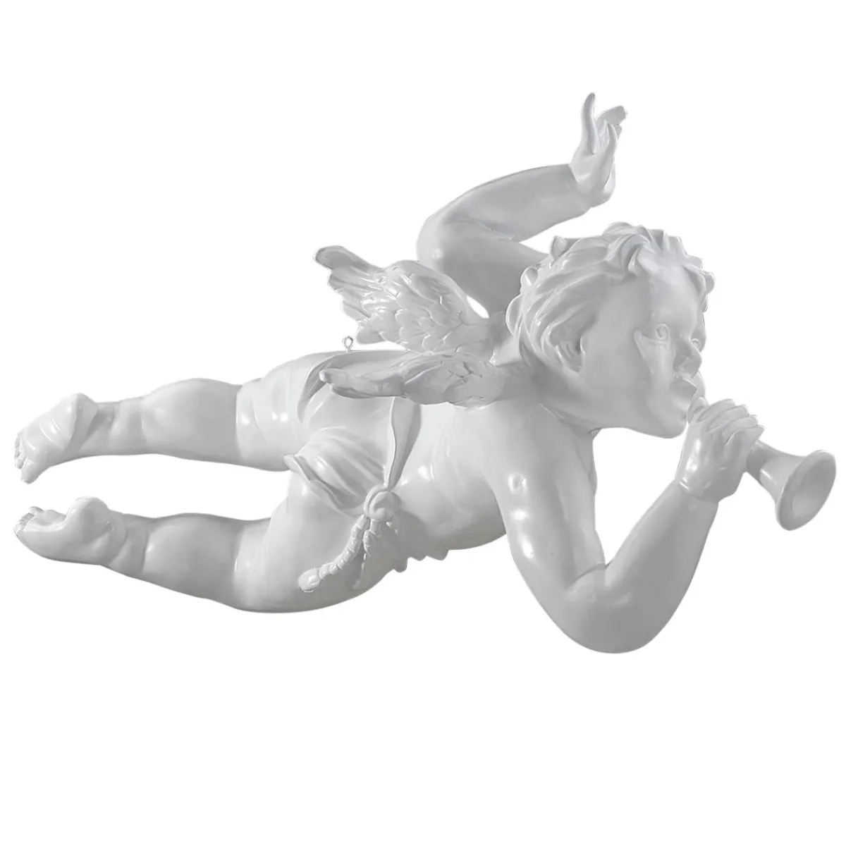 Ange Volant Baroque Avec Corne, 120 Cm,-DecoWoerner