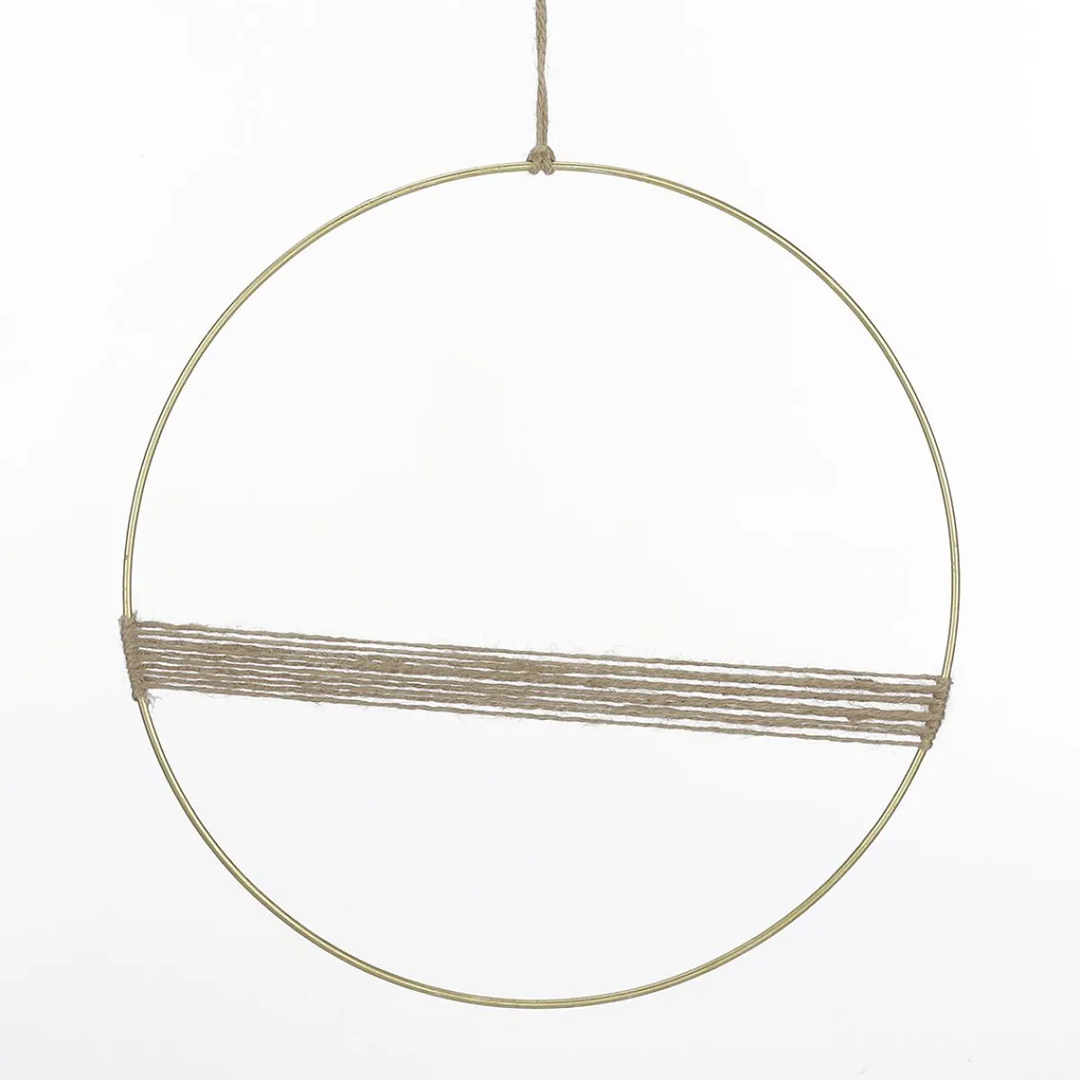 Anneau Décatif En Métal Avec Design De Cde De Jute 35 Cm Ø-DecoWoerner Hot