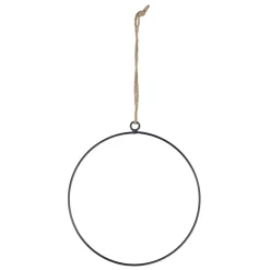Anneau Décoratif En Métal Avec Suspension En Corde De Jute 20 Cm Ø-DecoWoerner Hot