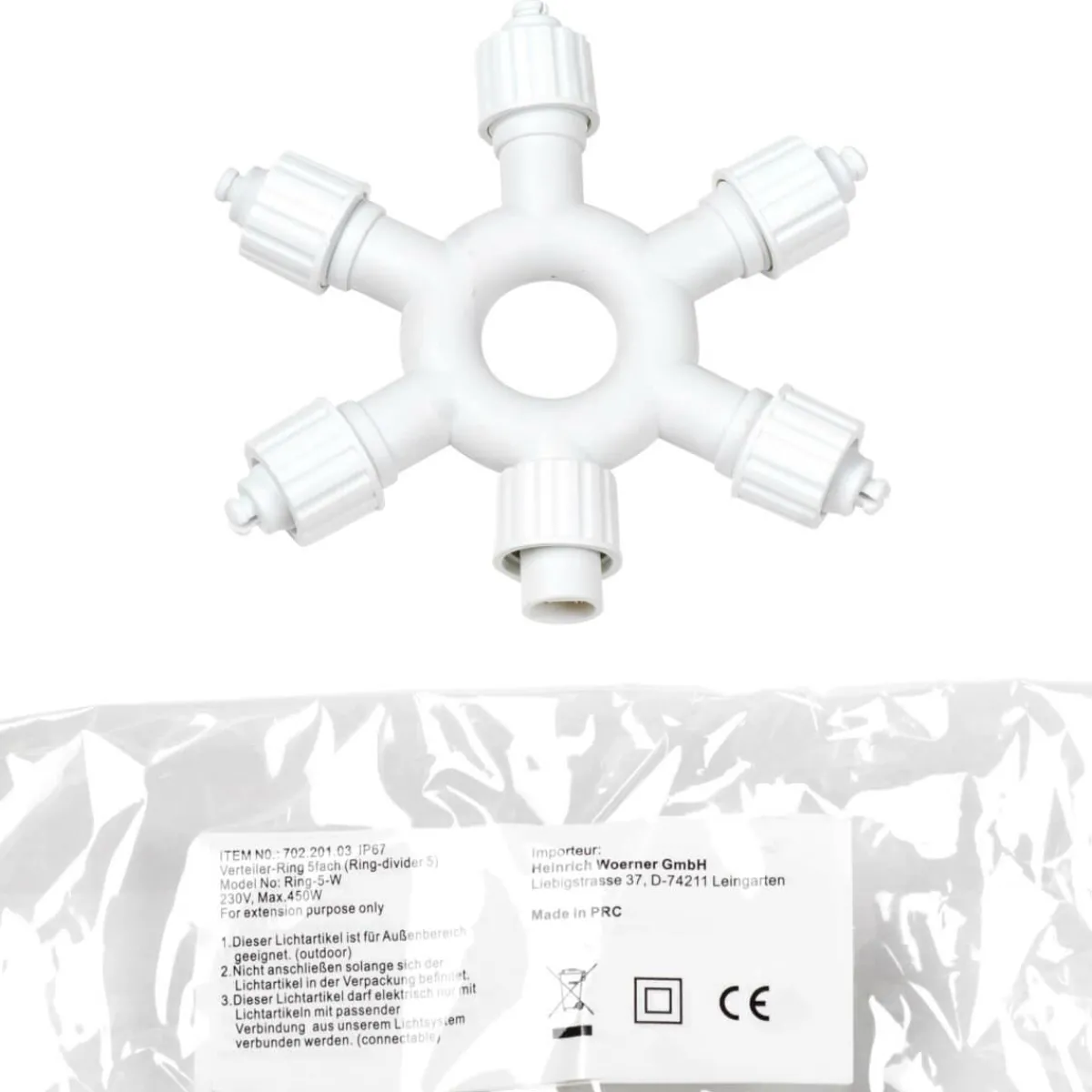 Anneau De Distribution 5x Pour LED Profi System Blanc-DecoWoerner Discount