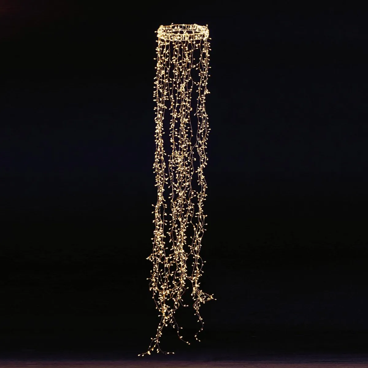 Anneau Lumineux En Fil De Fer LED "Feu D’artificie", Long. 185 Cm, Ø 30 Cm-DecoWoerner