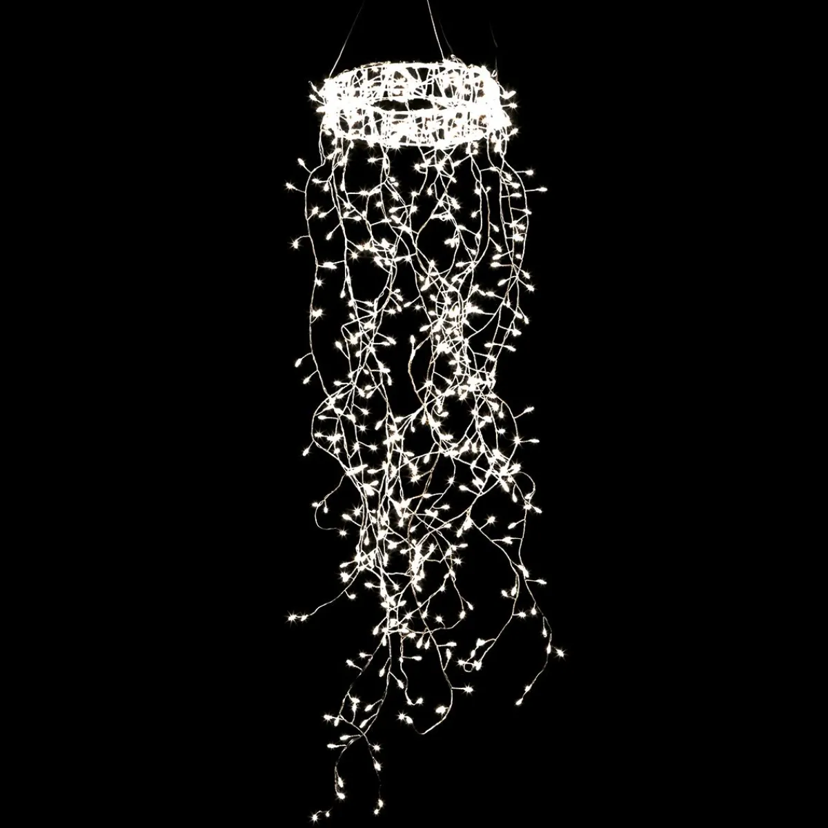 Anneau Lumineux En Fil De Fer LED "Feu D’artificie", Long. 185 Cm, Ø 30 Cm-DecoWoerner