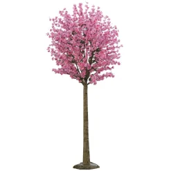Arbre à Fleurs De Cerisier Artificiel Pâle Avec Pied 208 Cm-DecoWoerner Clearance