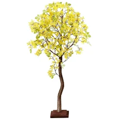 Arbre Artificiel De Forsythia Avec Plaque De Support 120 Cm-DecoWoerner Outlet