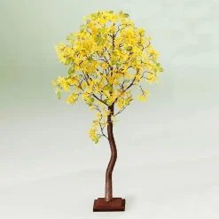 Arbre Artificiel De Forsythia Avec Plaque De Support 120 Cm-DecoWoerner Outlet