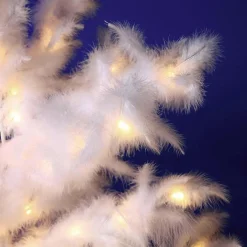 Arbre Déco à Plumes, LED Chaudes, 120 Cm-DecoWoerner Best