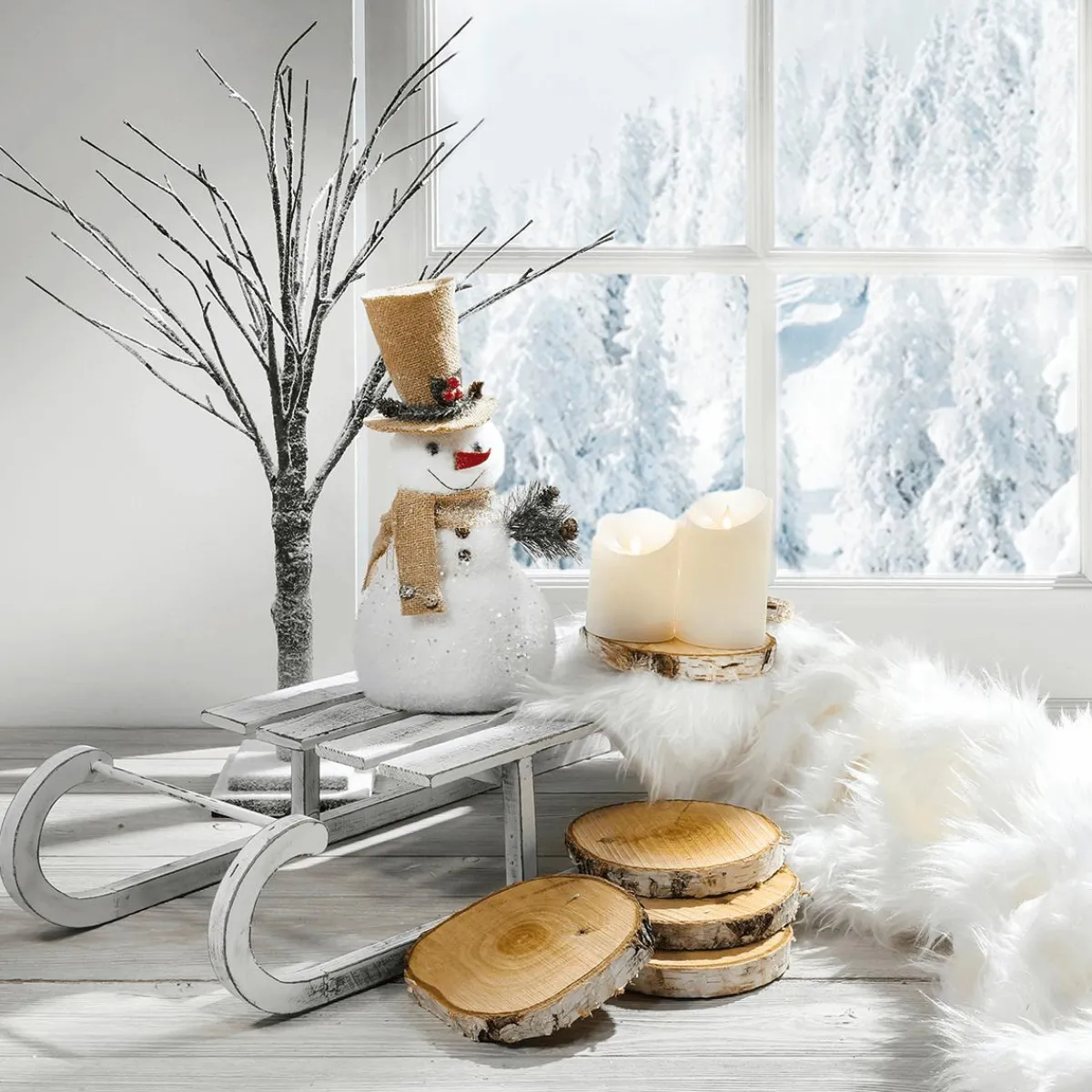 Arbre Déco Enneigé 125 Cm-DecoWoerner Online