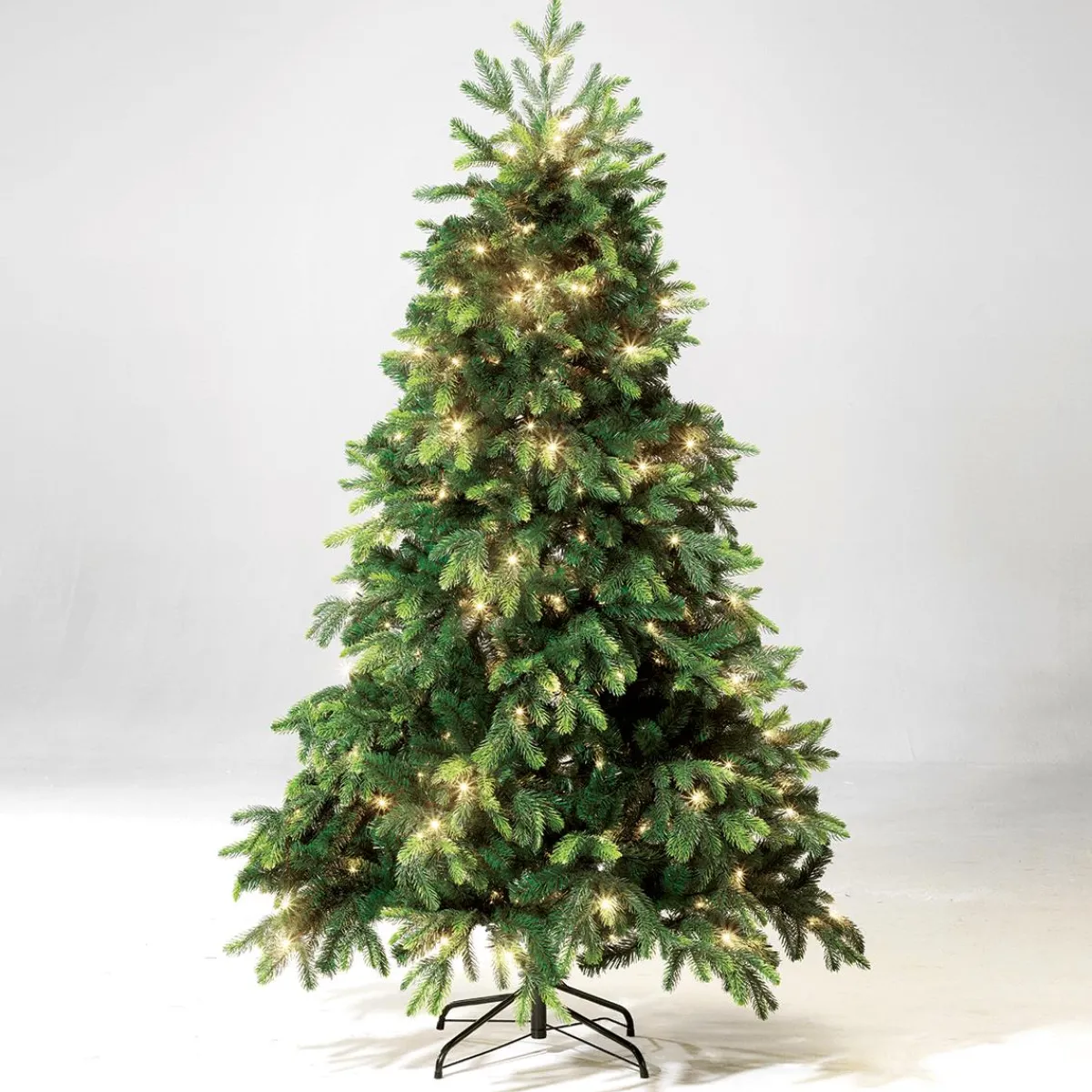 Arbre De Noël Artificiel Sapin Noble Avec LED 150 Cm-DecoWoerner Outlet