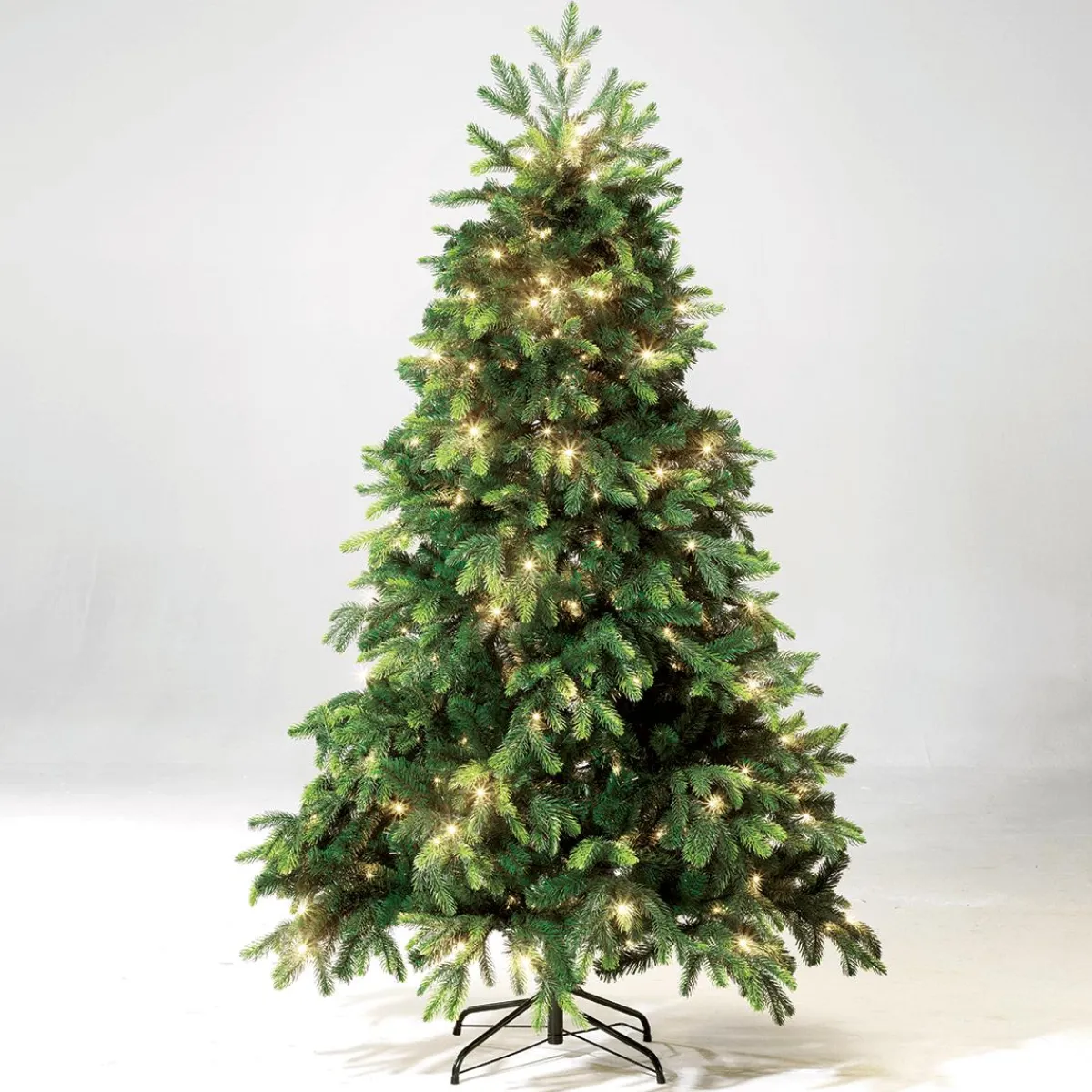 Arbre De Noël Artificiel Sapin Noble Avec LED 180 Cm-DecoWoerner Online