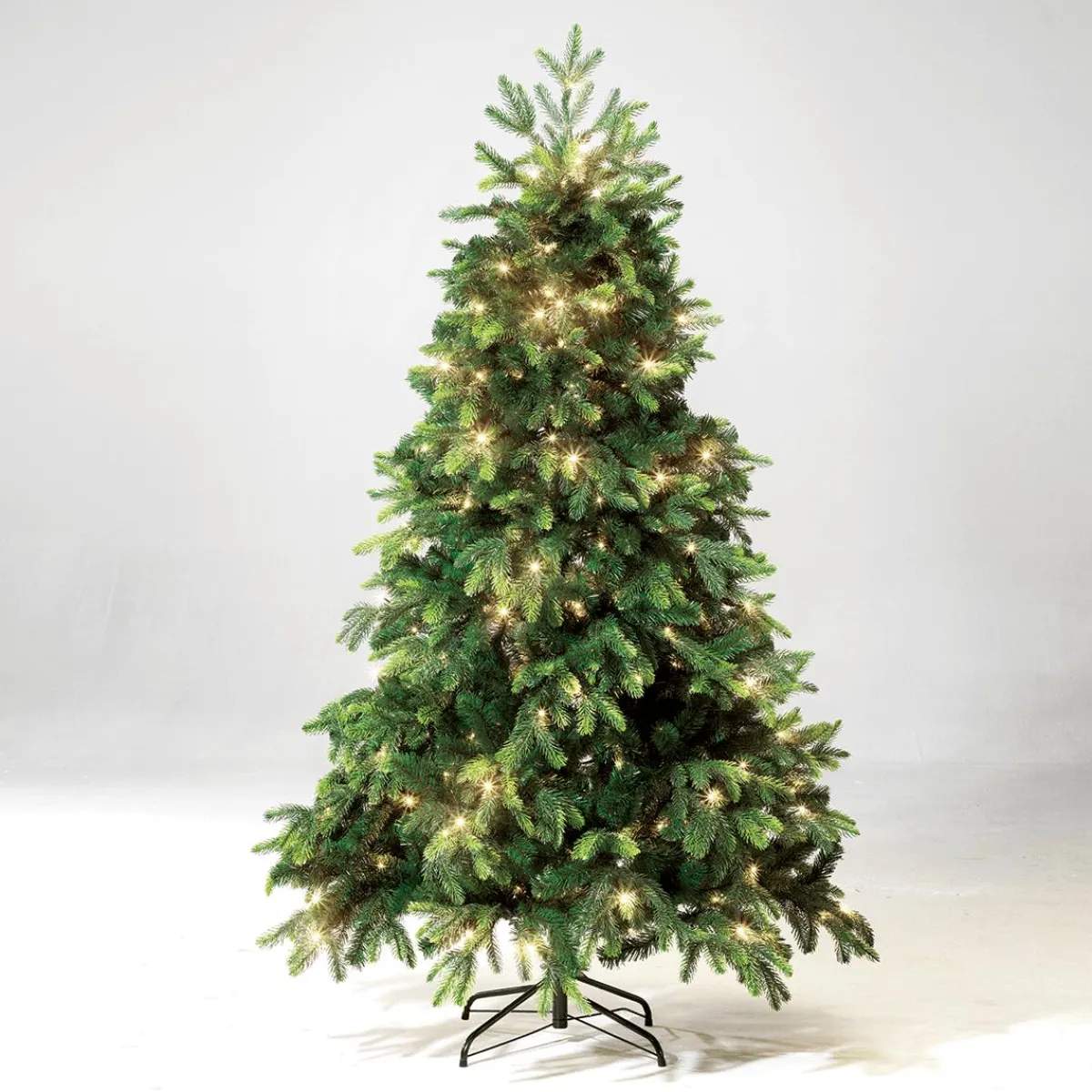 Arbre De Noël Artificiel Sapin Noble Avec LED 210 Cm-DecoWoerner