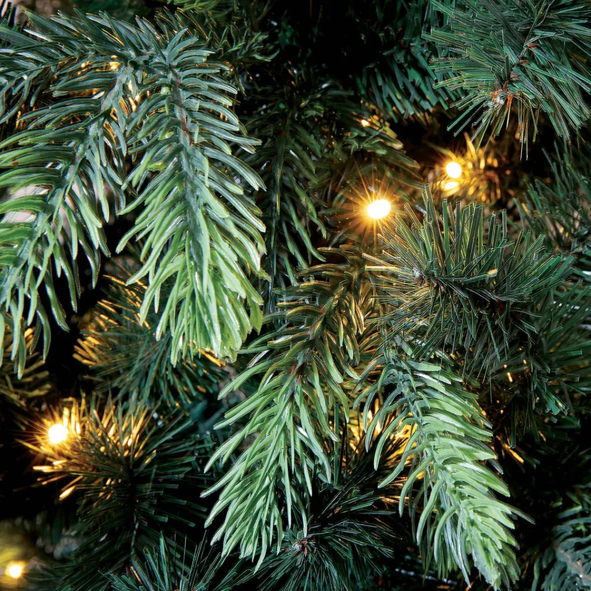 Arbre De Noël Artificiel Sapin Noble Avec LED 210 Cm-DecoWoerner
