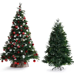 Arbre De Noël Artificiel Sapin Noble Avec LED 210 Cm-DecoWoerner