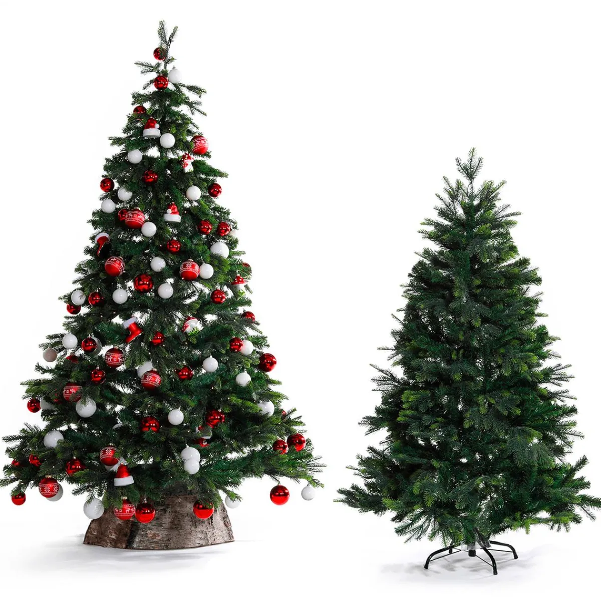Arbre De Noël Artificiel Sapin Noble Avec LED 210 Cm-DecoWoerner