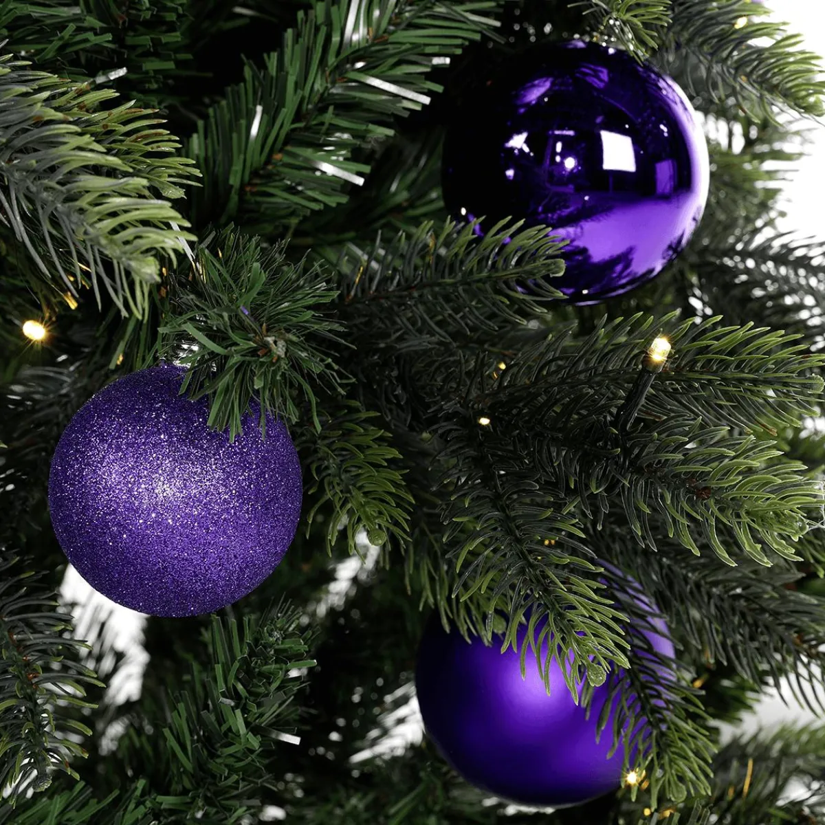Arbre De Noël Artificiel Sapin Noble Avec LED 210 Cm-DecoWoerner