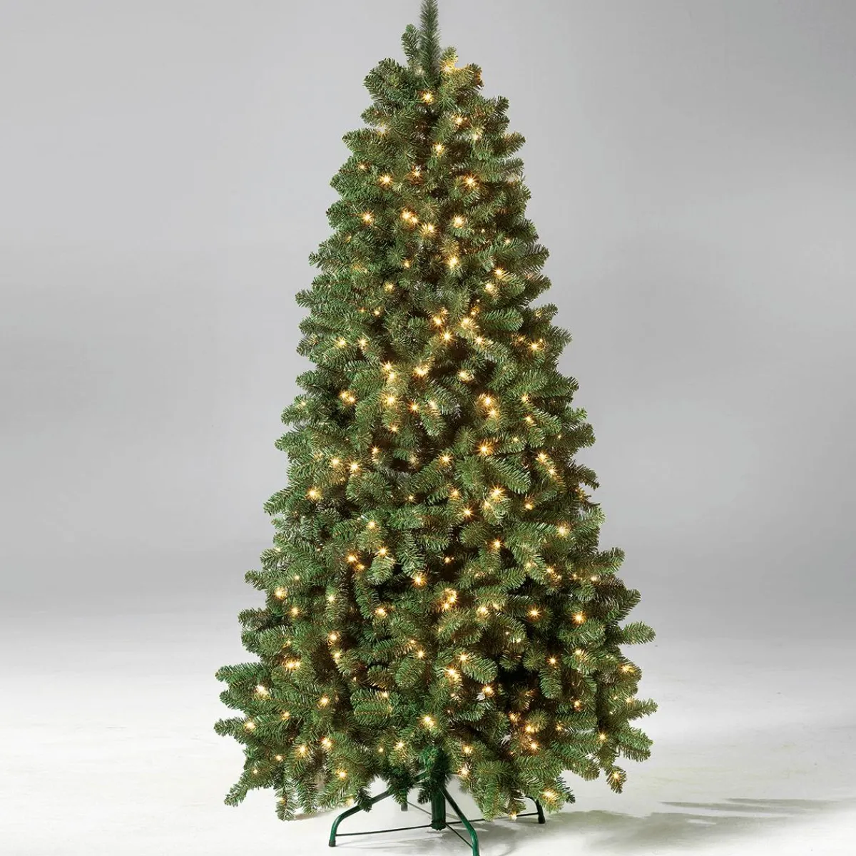 Arbre De Noël Artificiel Sapin Blanc Avec LED 210 Cm-DecoWoerner Discount