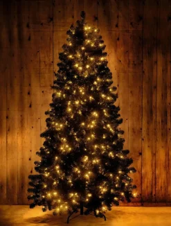 Arbre De Noël Artificiel Sapin Blanc Avec LED 210 Cm-DecoWoerner Discount
