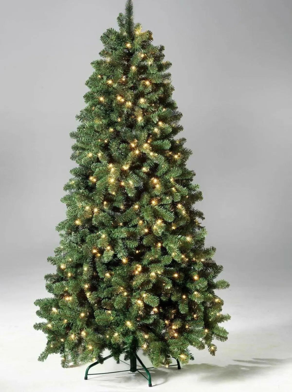 Arbre De Noël Artificiel Sapin Blanc Avec LED 210 Cm-DecoWoerner Discount