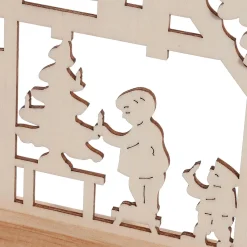 Arc De Lumière "Cabane Dans La Forêt" 7 Flammes En Bois 58 Cm-DecoWoerner Best