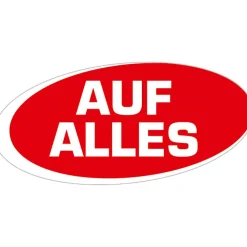 Autocollant "Auf Alles" (Sur Tout)-DecoWoerner Clearance