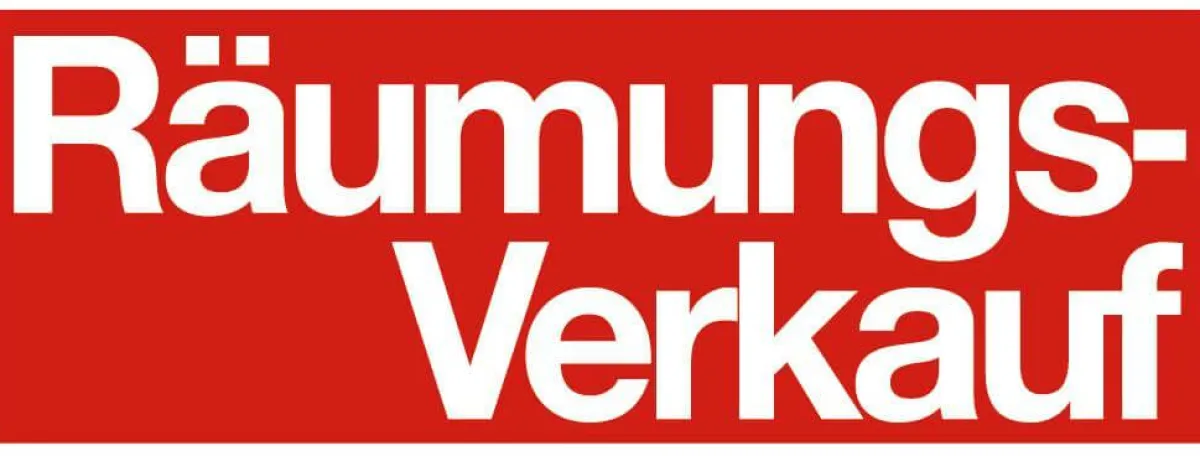 Autocollant "Räumungs-Verkauf" (Liquidation Totale)-DecoWoerner Outlet