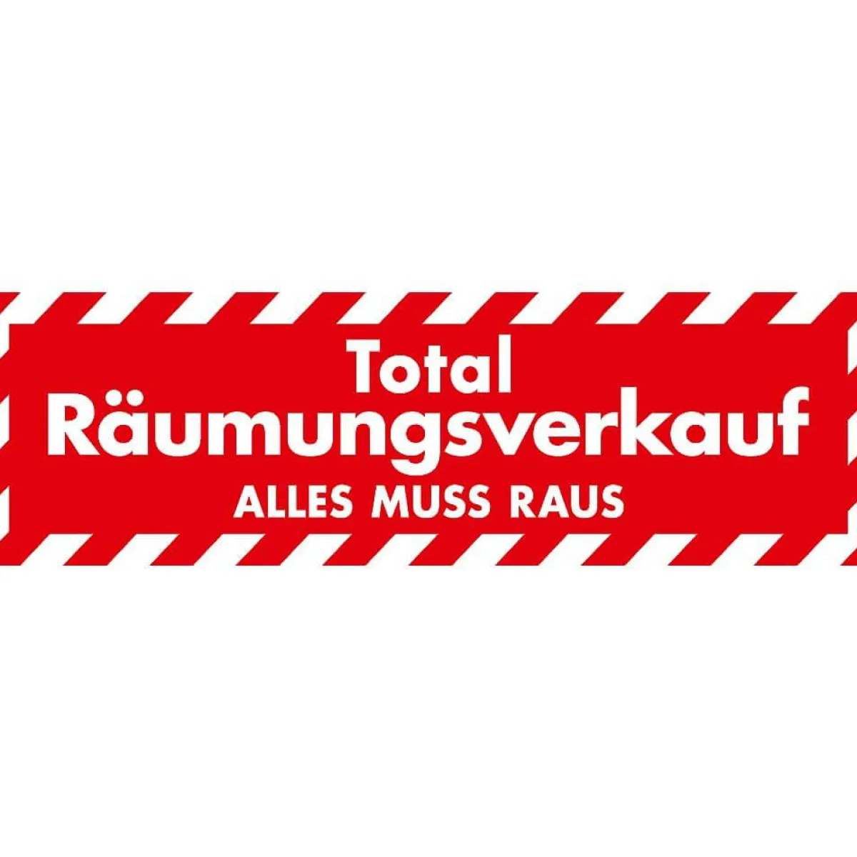Autocollant "Total Räumungsverkauf" (Liquidation Totale), 99 X 30 Cm-DecoWoerner Online