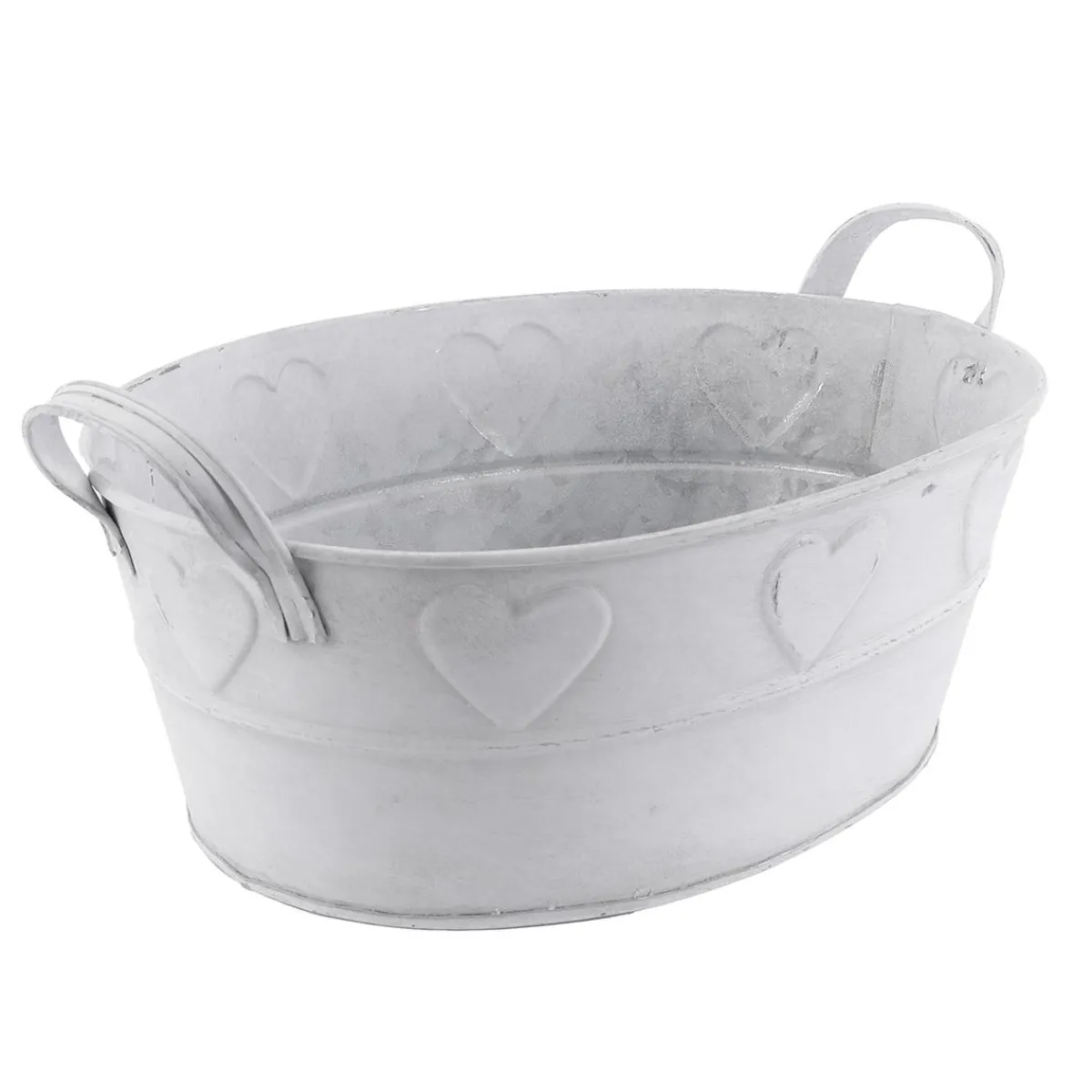 Baignoire En Zinc Avec Motif De Cœur 32 Cm-DecoWoerner Sale