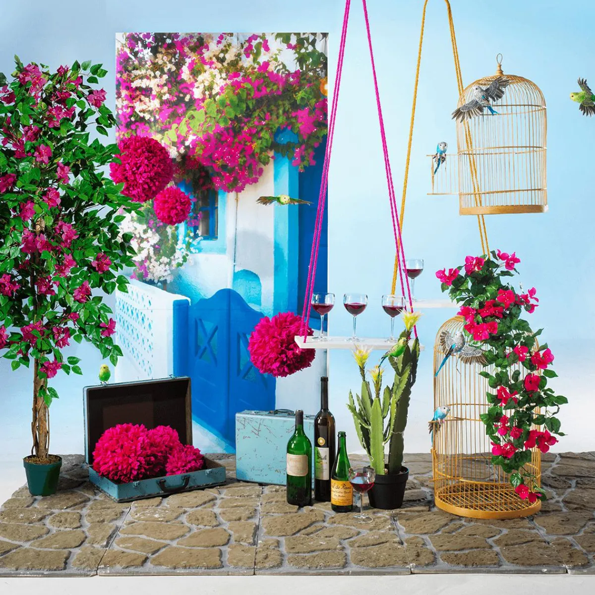 Balançoire Déco Long. 150 Cm Rose-DecoWoerner Hot
