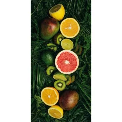Bannière En Tissu Ignifugé "fruits Tropicaux" En Tissu Pour Drapeau 100 X 200 Cm-DecoWoerner Outlet
