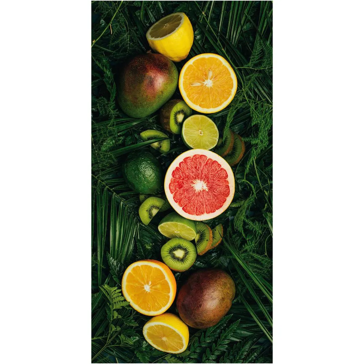 Bannière En Tissu Ignifugé "fruits Tropicaux" En Tissu Pour Drapeau 100 X 200 Cm-DecoWoerner Outlet