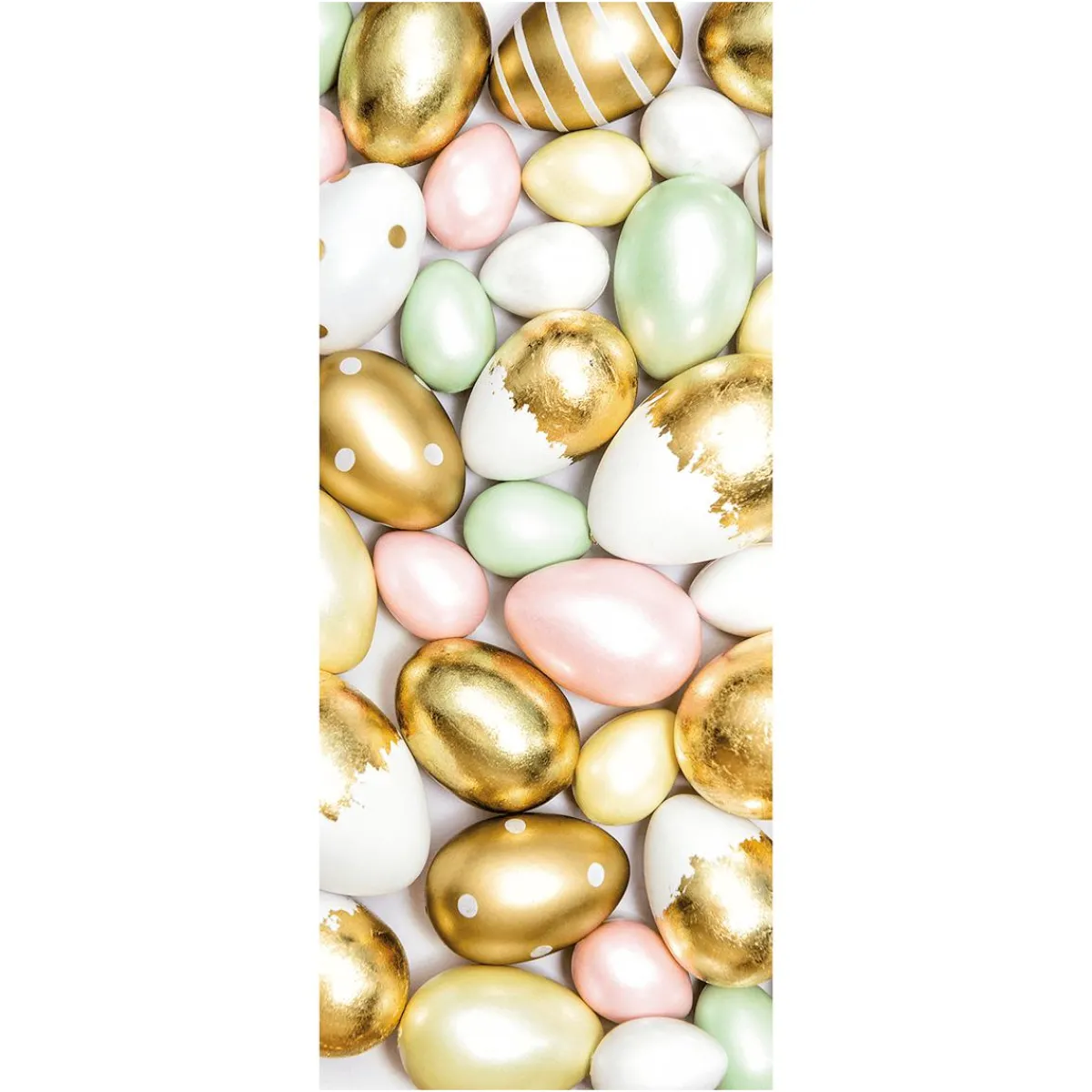 Bannière En Tissu Ignifugé "Œufs De Pâques En Pastel Et " En Tissu Pour Drapeau 75 X 180 Cm-DecoWoerner Hot