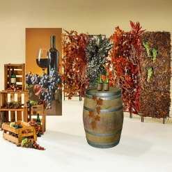 Bannière En Tissu Ignifugé "Bouteille De Vin Rouge Avec Verre à Vin" En Tissu Pour Drapeau 75 X 180 Cm-DecoWoerner