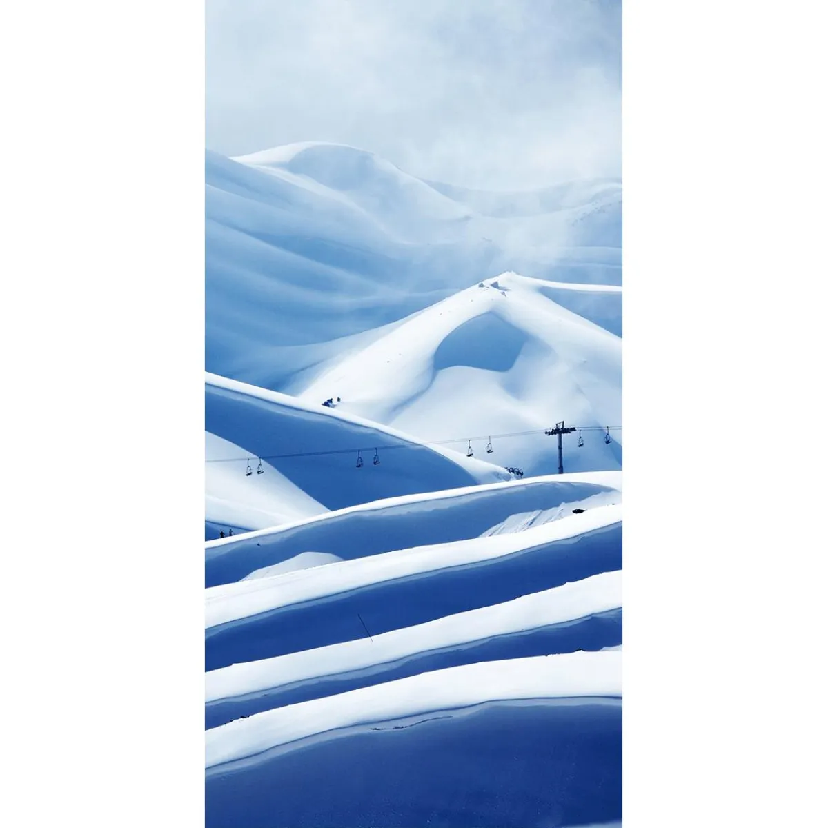 Bannière En Tissu Ignifugé "Domaine Skiable" En Tissu Pour Drapeau 100 X 200 Cm-DecoWoerner