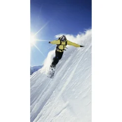 Bannière En Tissu Ignifugé "Snowboarder" En Tissu Pour Drapeau 100 X 200 Cm-DecoWoerner Clearance