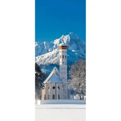 Bannière En Tissu Ignifugé "Église D'hiver" En Tissu Pour Drapeau 75 X 180 Cm-DecoWoerner Hot