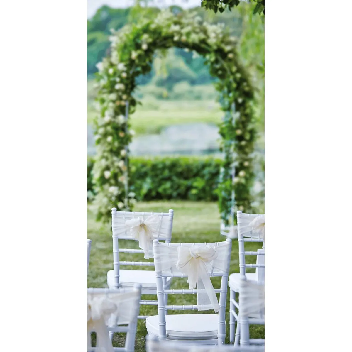Bannière En Tissu Ignifugé "Mariage En Plein Air" En Tissu Pour Drapeau 100 X 200 Cm-DecoWoerner Discount