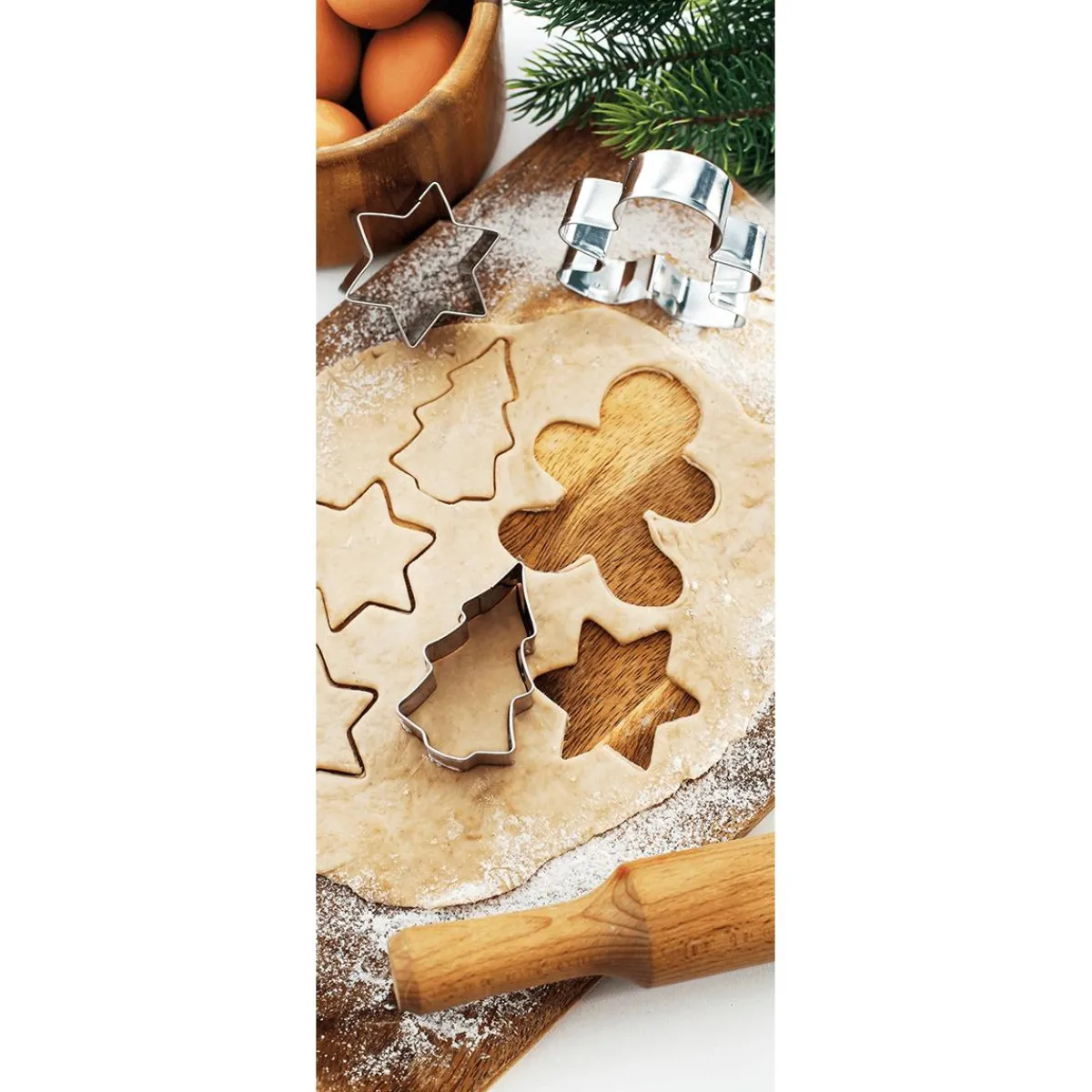 Bannière En Tissu Ignifugé "Cuire Des Biscuits De Noël" En Tissu Pour Drapeau 75 X 180 Cm-DecoWoerner Clearance