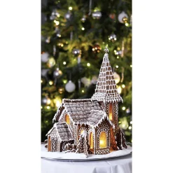 Bannière En Tissu Ignifugé "Église En Pain D'épices" En Tissu Pour Drapeau 100 X 200 Cm-DecoWoerner Discount