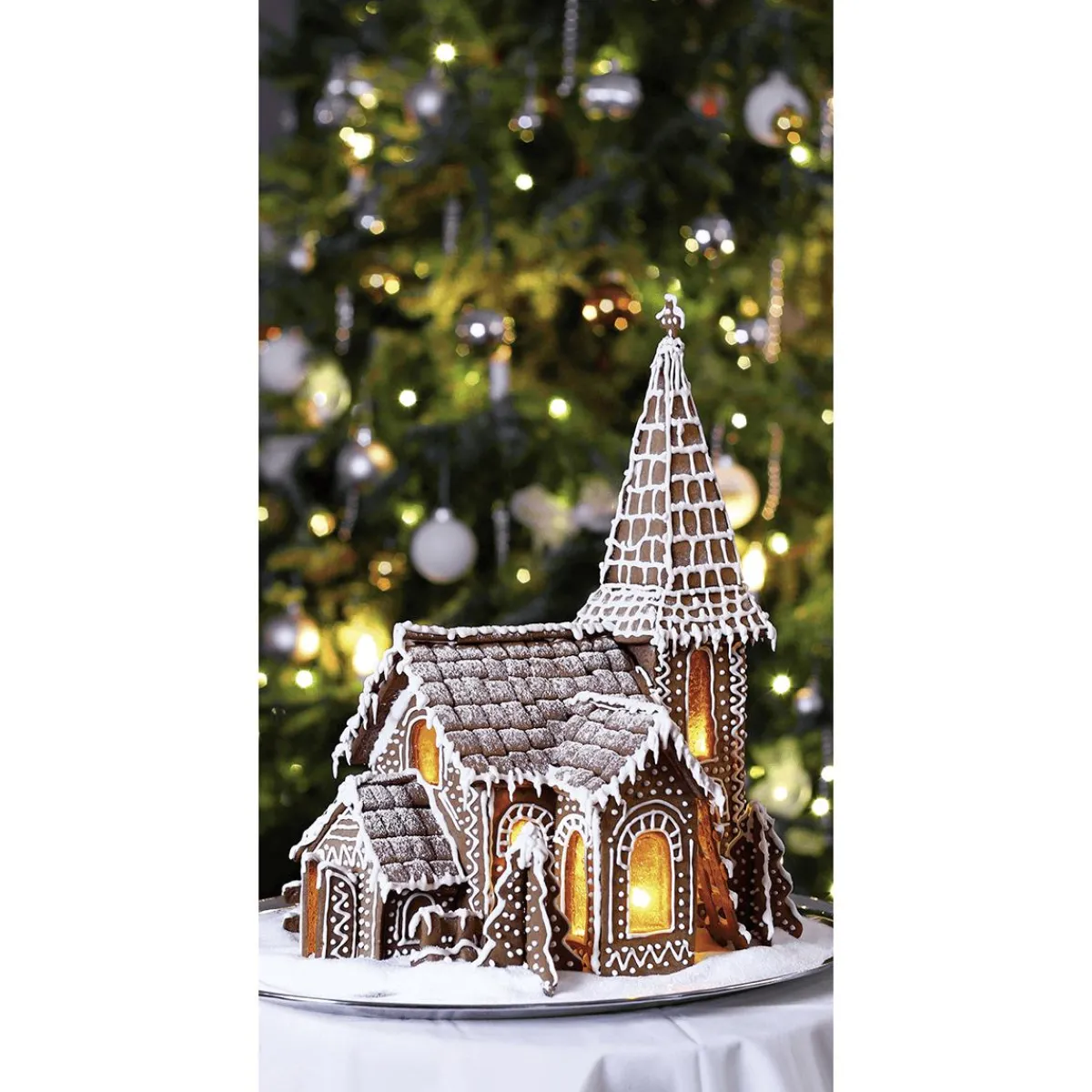 Bannière En Tissu Ignifugé "Église En Pain D'épices" En Tissu Pour Drapeau 100 X 200 Cm-DecoWoerner Discount