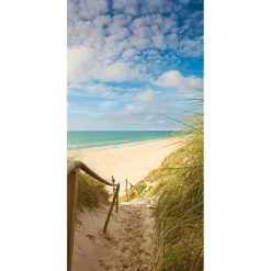 Bannière En Tissu Ignifugé "Sentier Des Dunes Vers La Plage" En Tissu Pour Drapeau 100 X 200 Cm-DecoWoerner Clearance