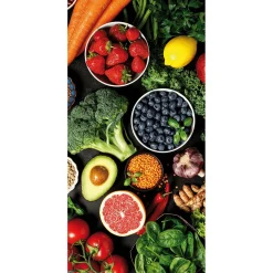 Bannière En Tissu Ignifugé "Fruits & Légumes" En Tissu Pour Drapeau 100 X 200 Cm-DecoWoerner Online