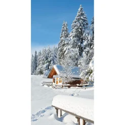 Bannière En Tissu Ignifugé "Cabane D'hiver" En Tissu Pour Drapeau 100 X 200 Cm-DecoWoerner Online
