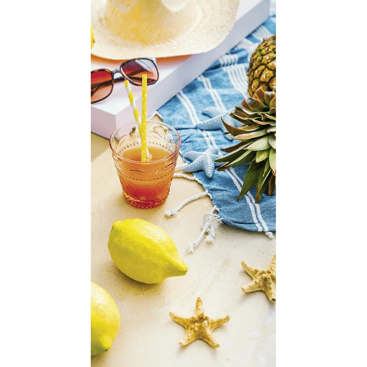 Bannière En Tissu Ignifugé Plage Cocktail 100 X 200 Cm-DecoWoerner Discount