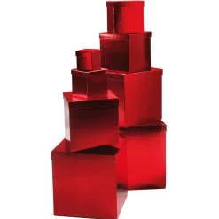 Boîte Cadeau En Carton Majestic Métallique, , 8 Pces-DecoWoerner Sale