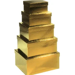 Boîte Cadeau En Carton Metallic, , 5 Pces-DecoWoerner Clearance