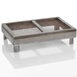 Boîte En Bois Avec Grille, 28 X 18 Cm-DecoWoerner