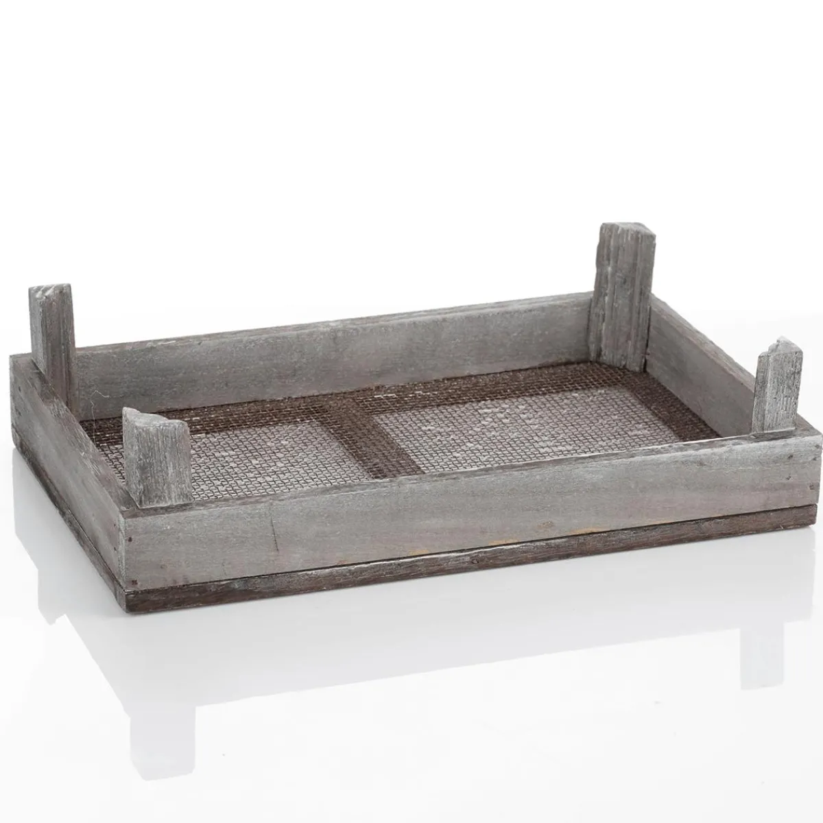 Boîte En Bois Avec Grille, 28 X 18 Cm-DecoWoerner