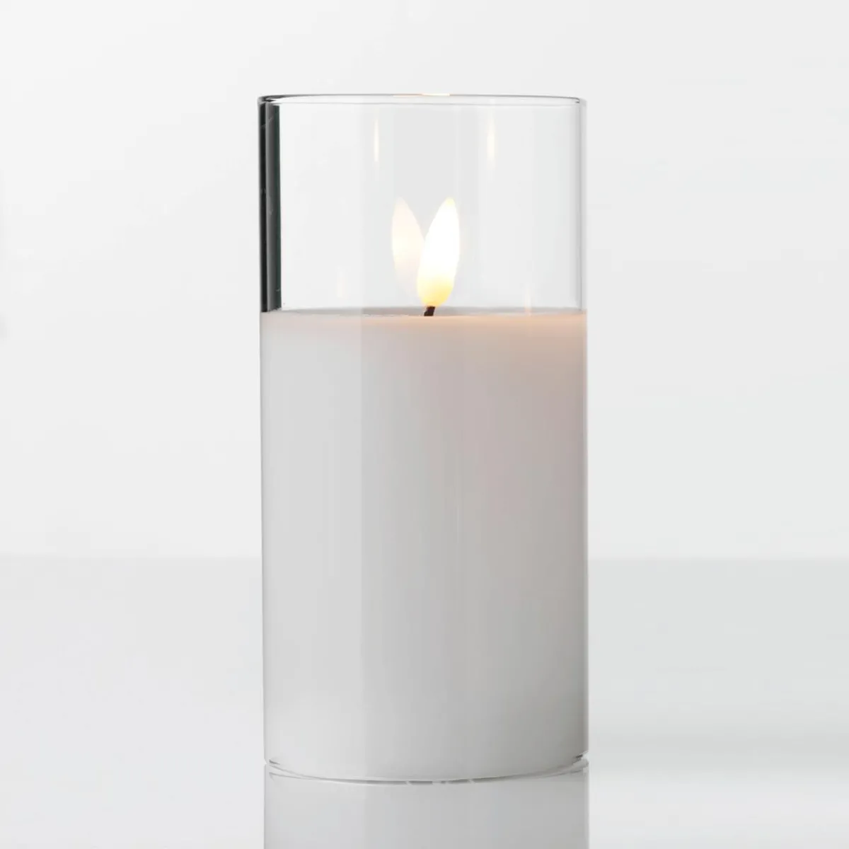 Bougie De Cire LED En Verre Transparent 7,5 X 12,5 Cm-DecoWoerner Best